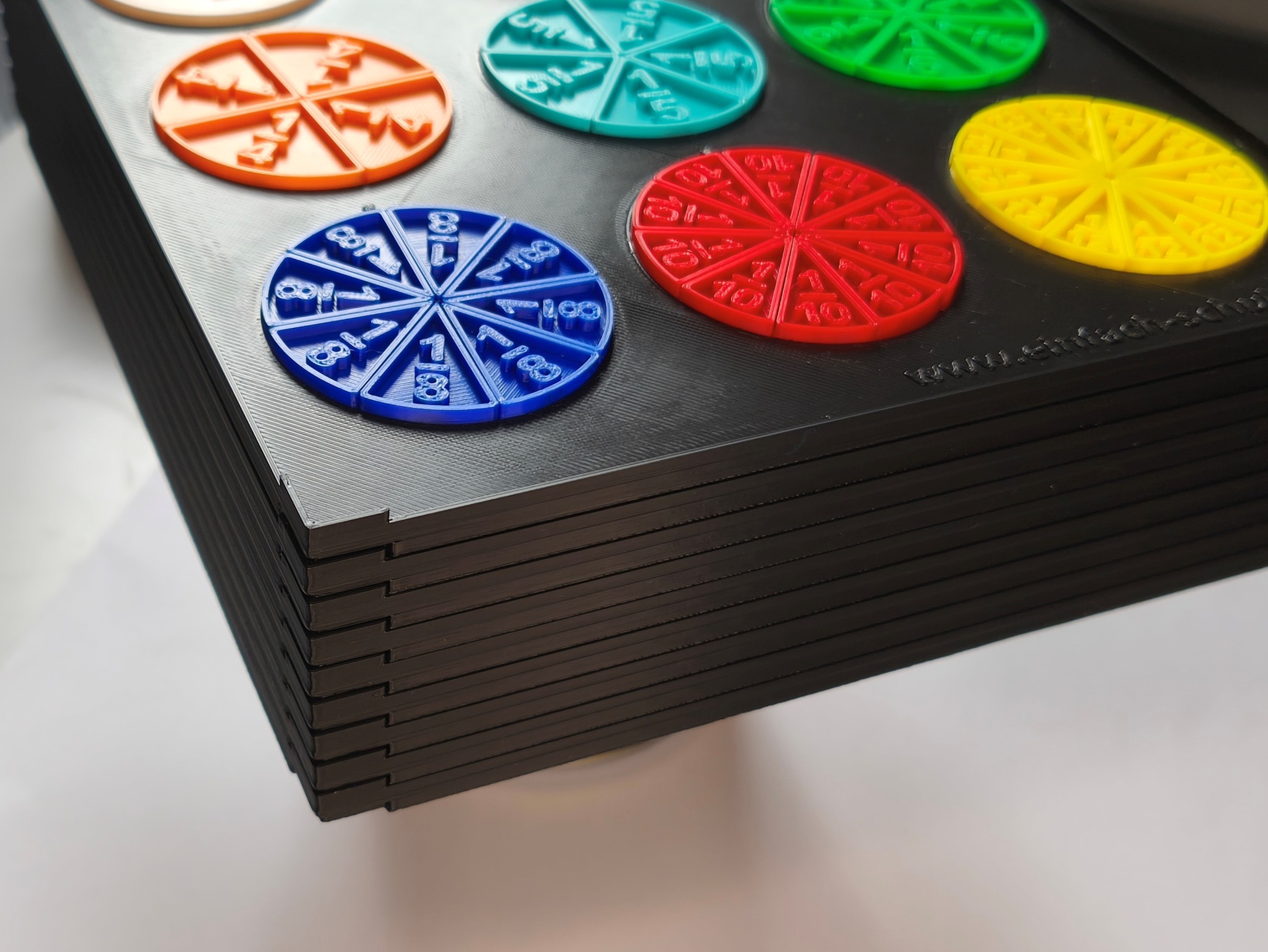 Stapelbares Unterrichtsmaterial für die Bruchrechnung