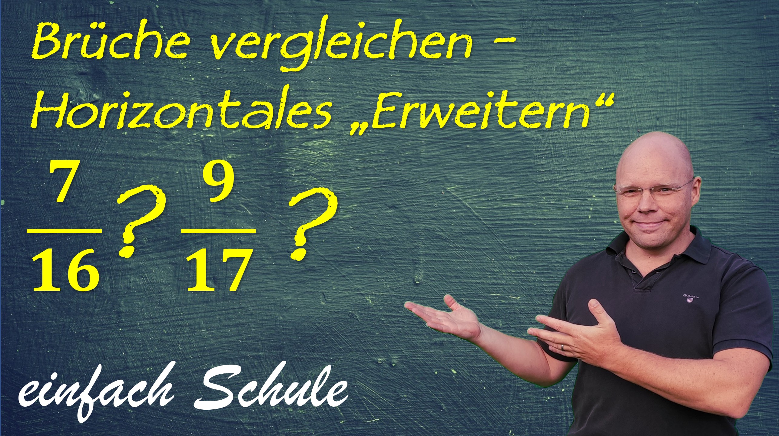 Brüche vergleichen – horizontales Erweitern des Zählers