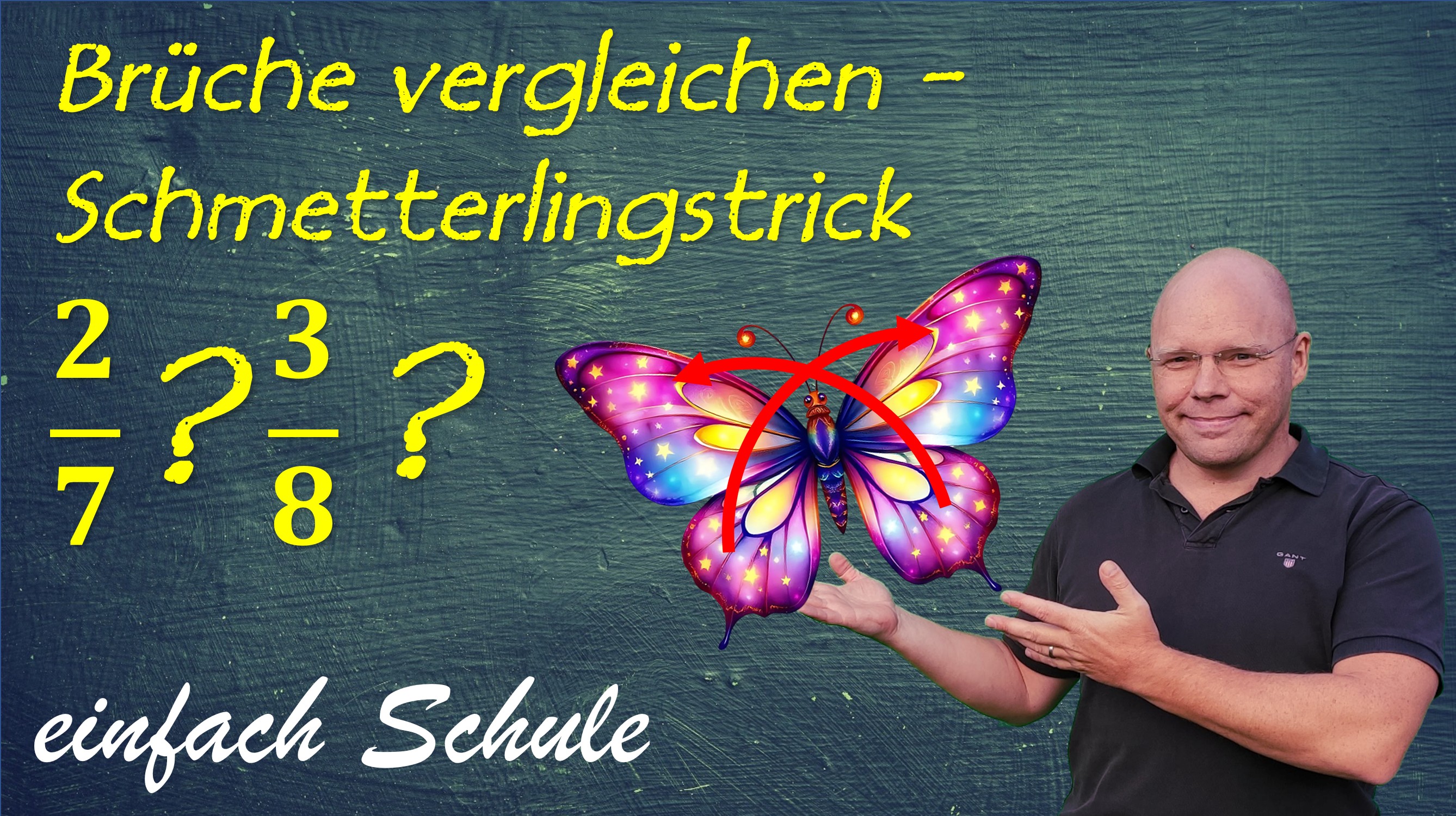 Brüche vergleichen – Schmetterlingstrick