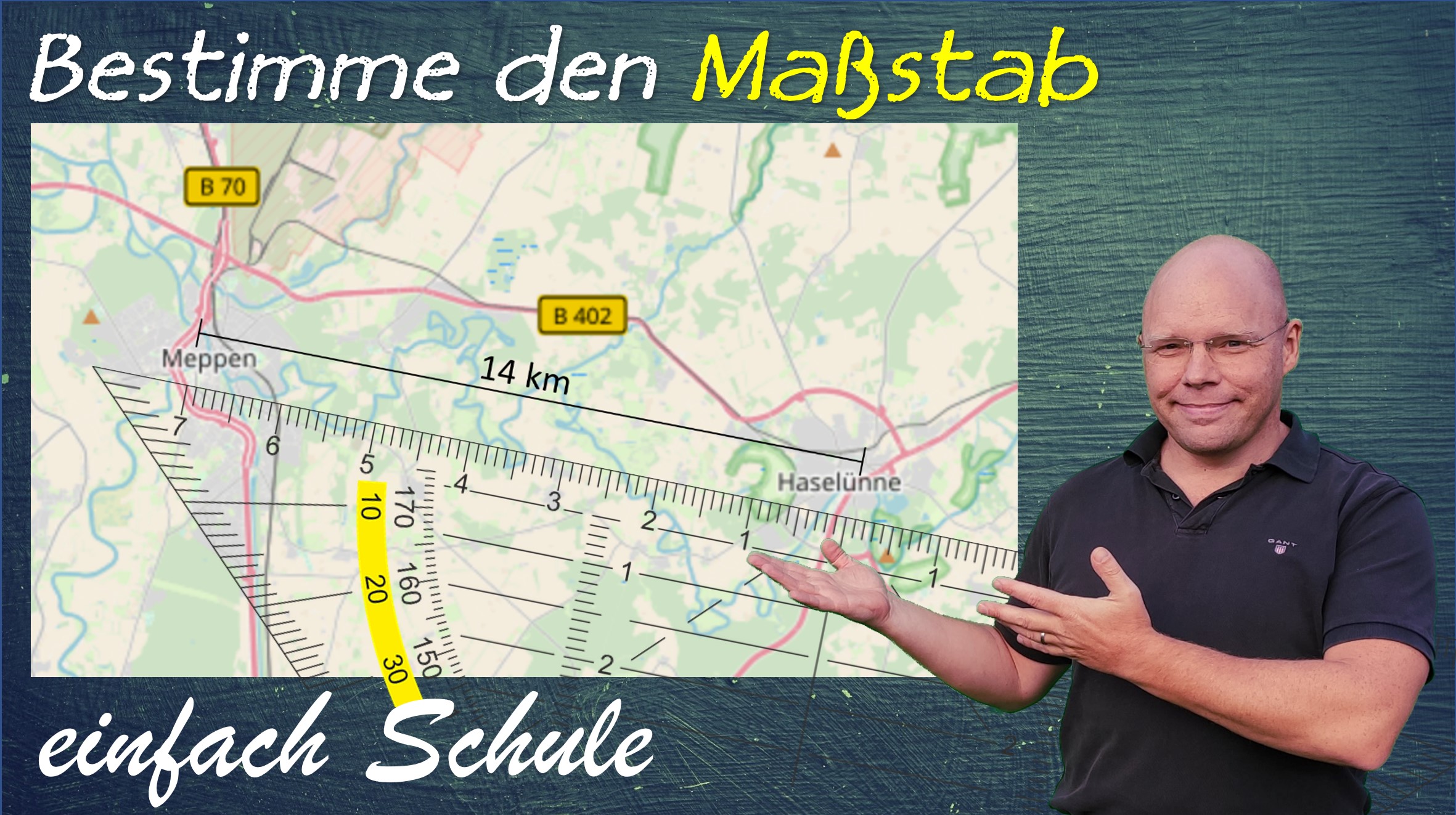 Den Maßstab einer Landkarte bestimmen
